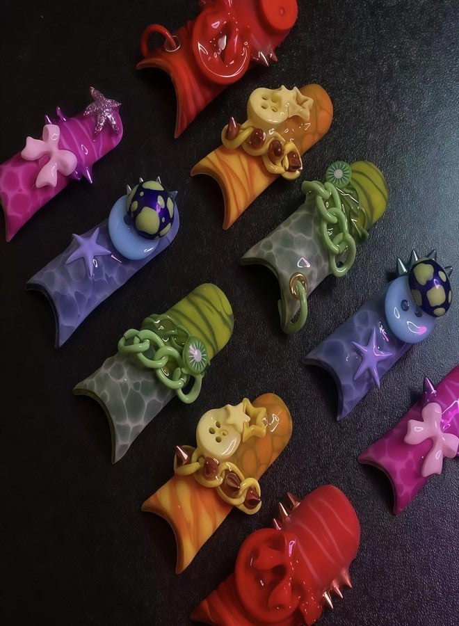 BHCCXZ 3D Buttons Gel Nail Art Mold Silicone Tools Nails Women DIY Manicure Design Multiple Shapes Button Small Model Resin Buckle Gel Molds for Accessories Supplies - Image 3